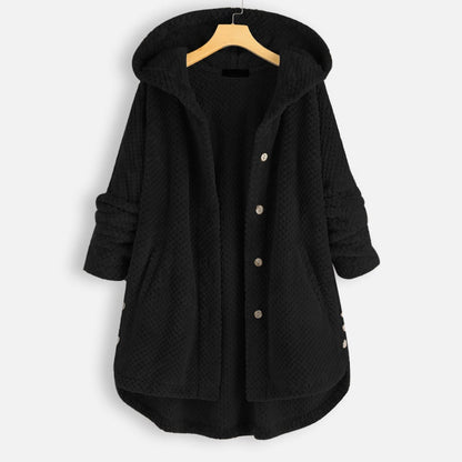 LM | warm teddy jacket with hood