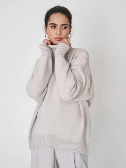 LM | MW - Cozy oversized sweater with turtleneck