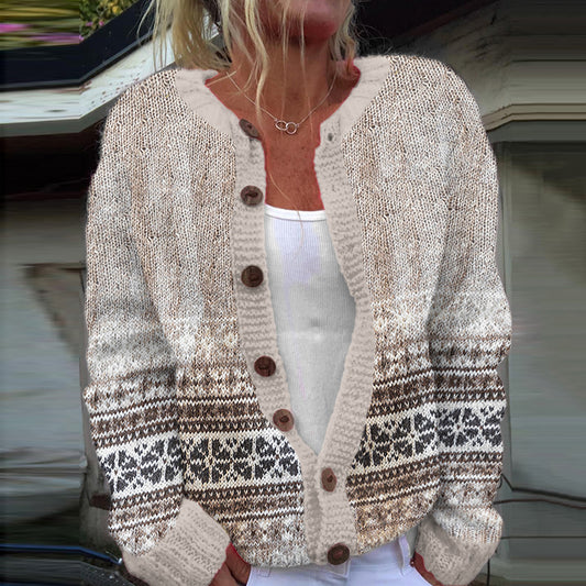 Vintage Icelandic Tribal Pattern Knit Sweater artswardrobe