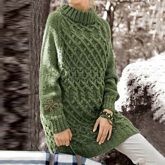 Women's Shamrock Embroidered Alain Sweater Dress artswardrobe