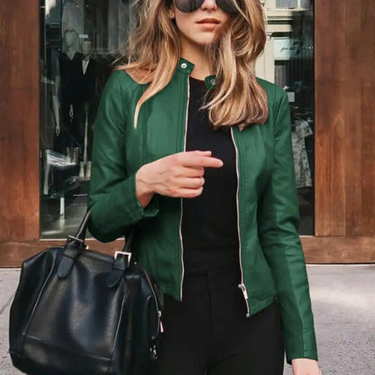 LM | Classic leather jacket for women