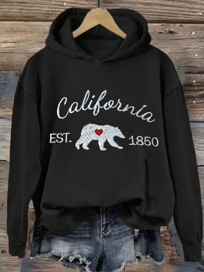 Comstylish Women's California Strong Print Casual Hoodie