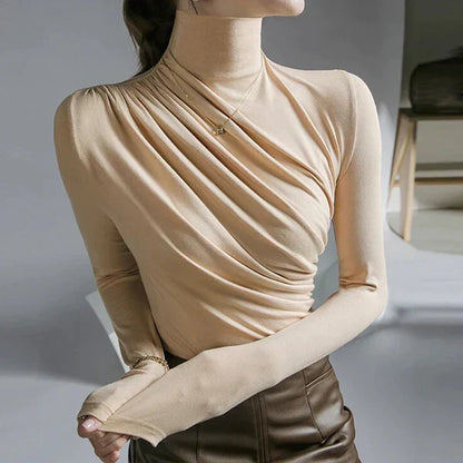 LM | Turtleneck sweater with pleats