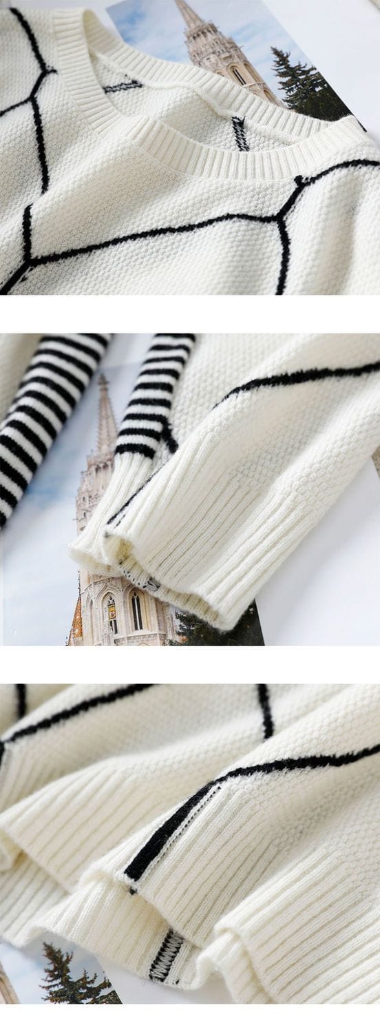 LM | Sweater with contrasting check pattern 2024