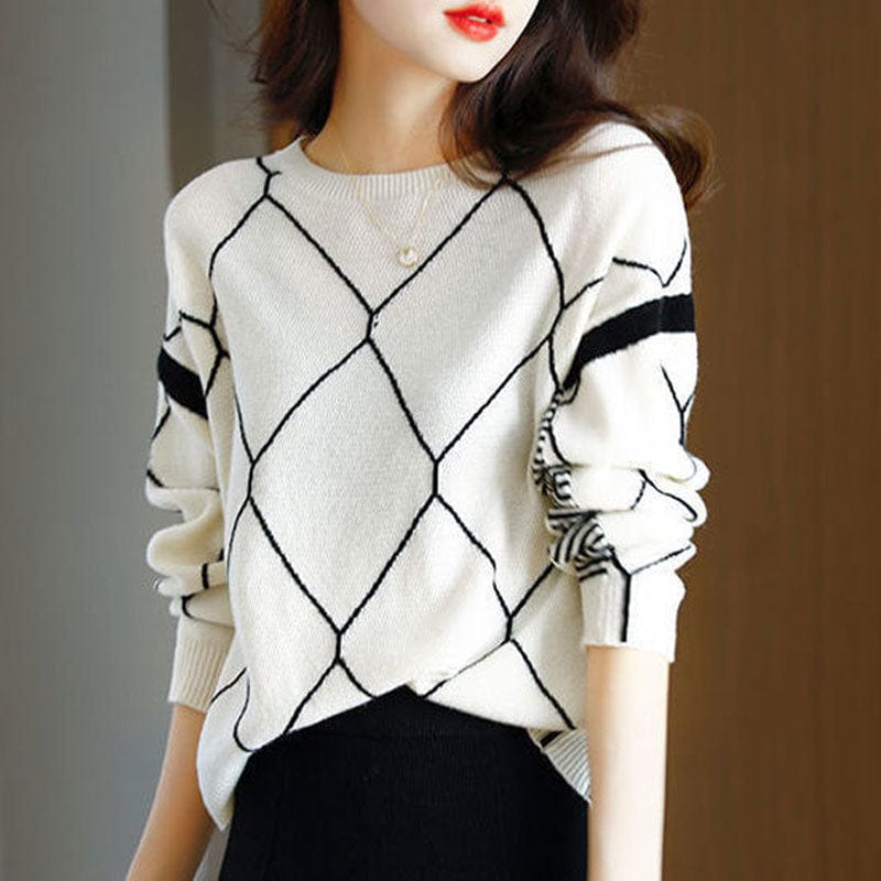 LM | Sweater with contrasting check pattern 2024