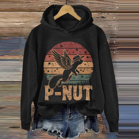 Comstylish Justice For Peanuts P'nut Print Casual Hoodie