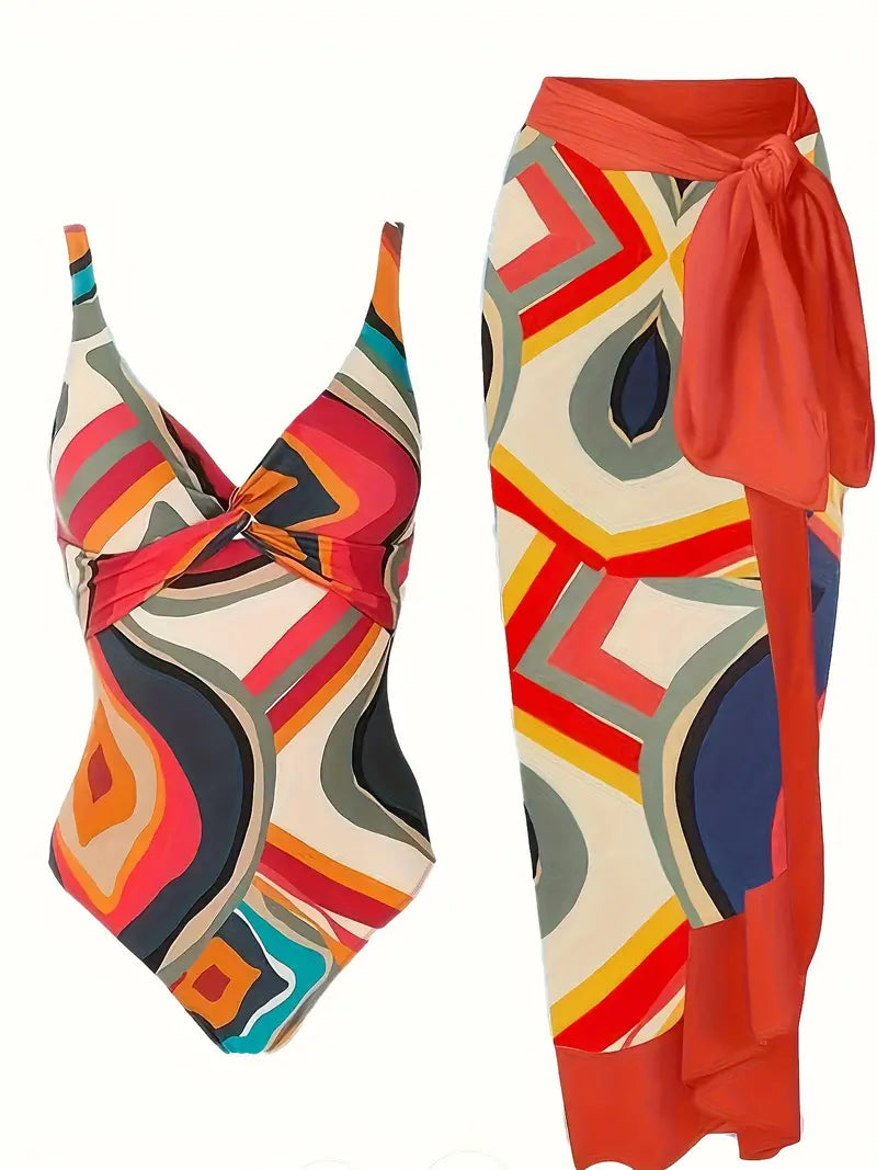 LM | Sexy swimwear with tropical pattern