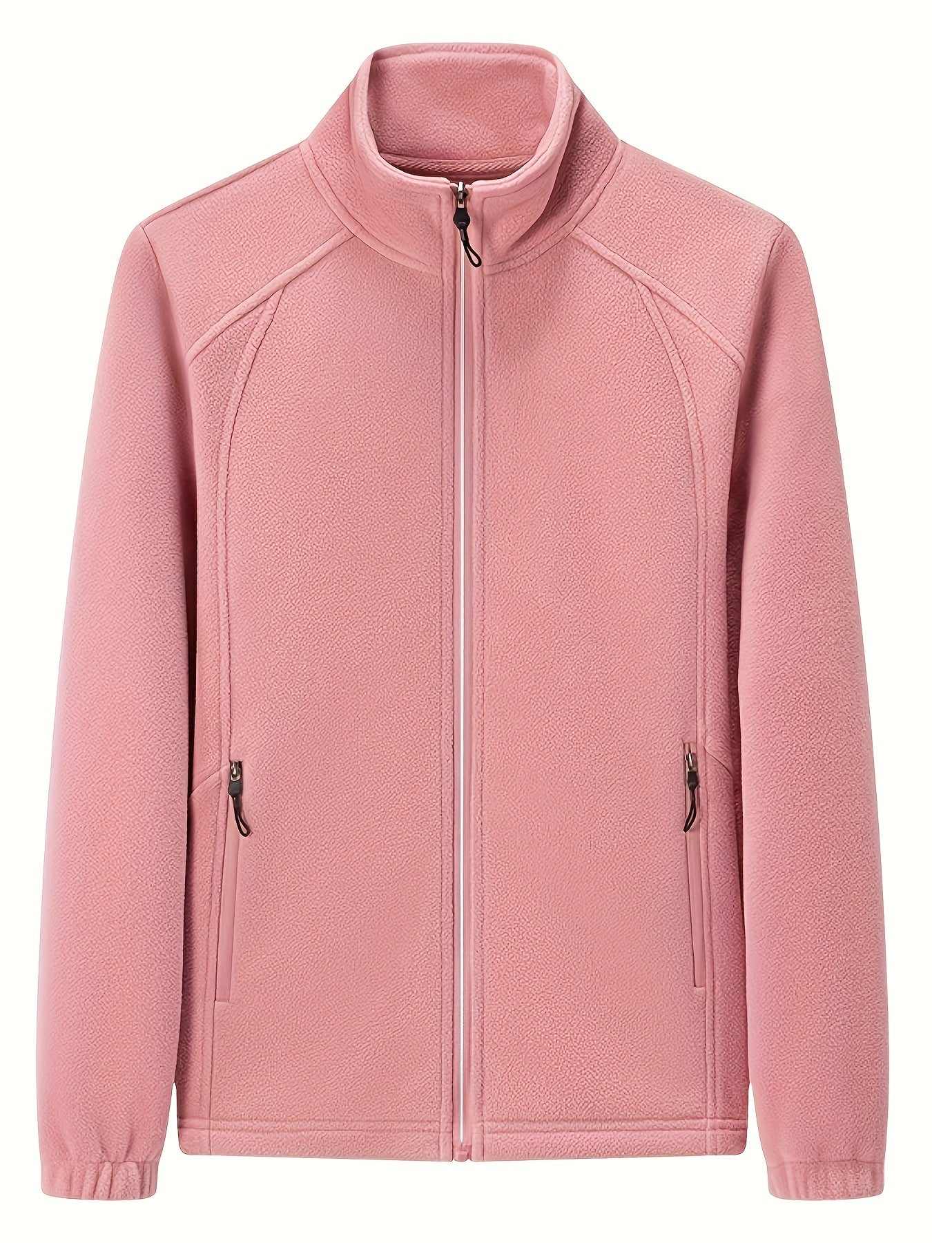 LM | Plush women's outdoor jacket with stand-up collar and long sleeves