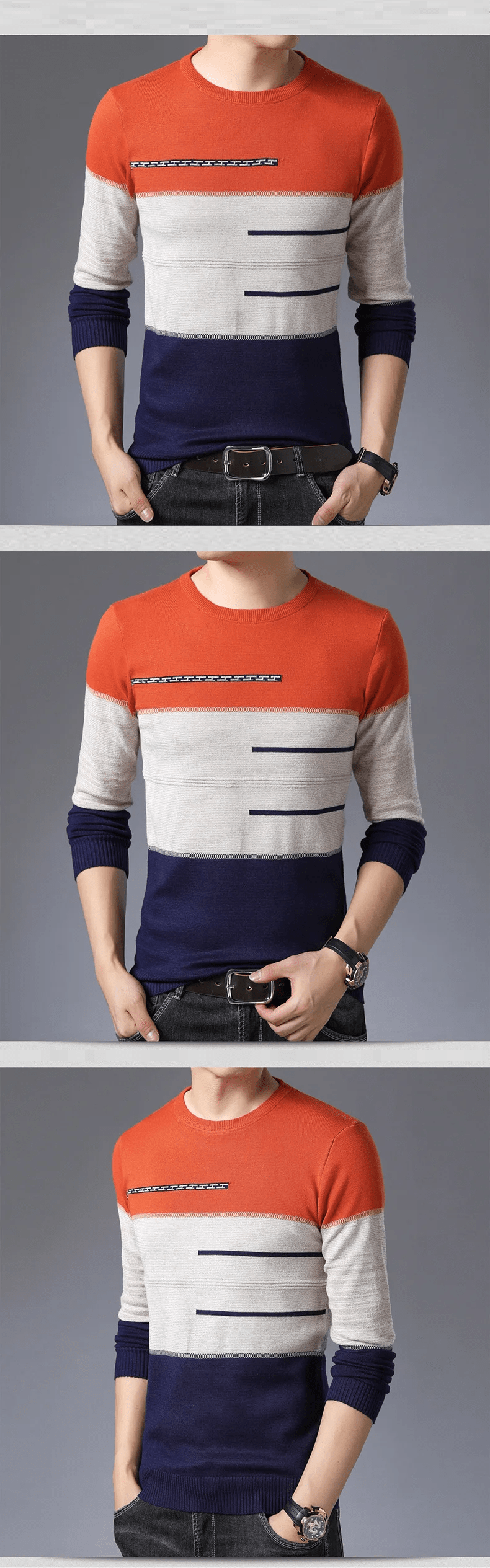 LM | Striped cotton sweater