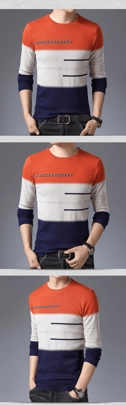 LM | Striped cotton sweater