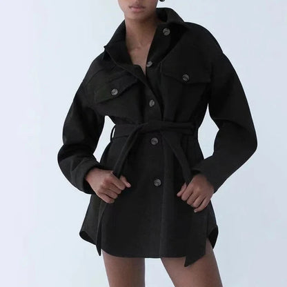 LM | Ladies' shirt jacket with belt