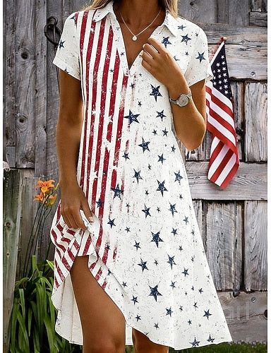 American Independence Day Swimwear Tankini 2 Piece Briefs Swimsuit Backless Vacation Beach Wear Graphic U Neck Sleeveless Bathing Suits