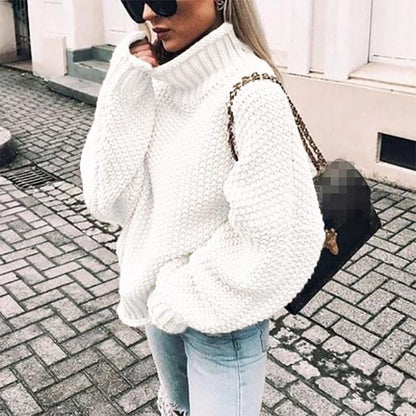 LM | Sweater with half-high collar