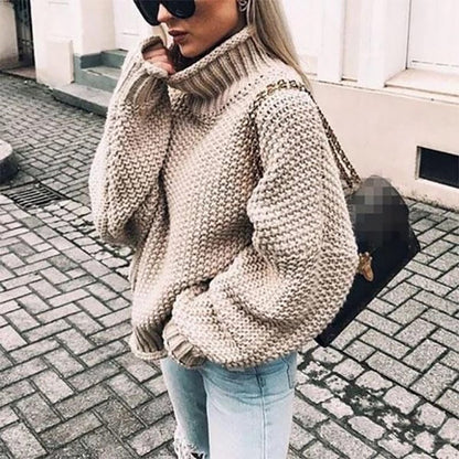 LM | Sweater with half-high collar