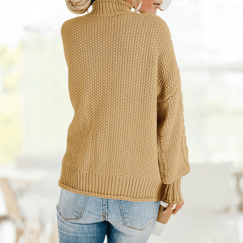 LM | Yellow fashionable turtleneck sweater