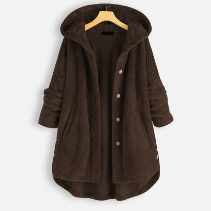 LM | warm teddy jacket with hood
