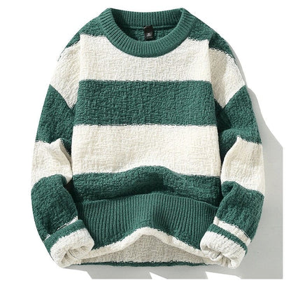 LM | Comfortable loose striped sweater 2024