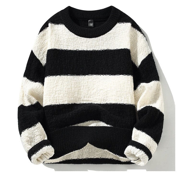 LM | Comfortable loose striped sweater 2024