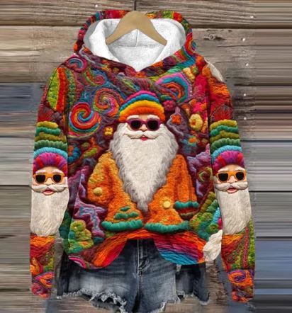 LM | Vintage Santa Hoodie with print
