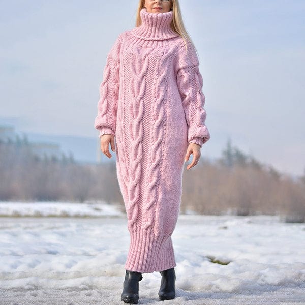 LM | Loose, twisted knit turtleneck sweater 2024