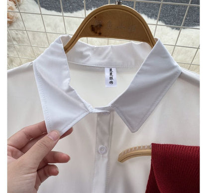 LM | Sleeveless sweater top set