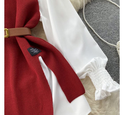 LM | Sleeveless sweater top set