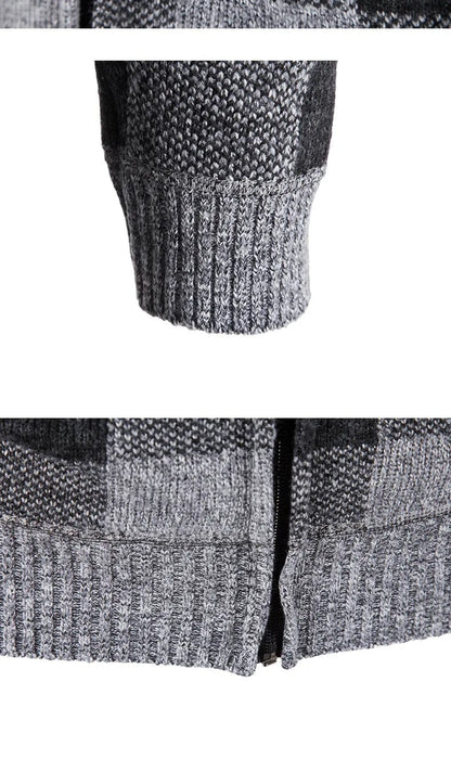 LM | Hooded sweatshirt with check pattern and long sleeves