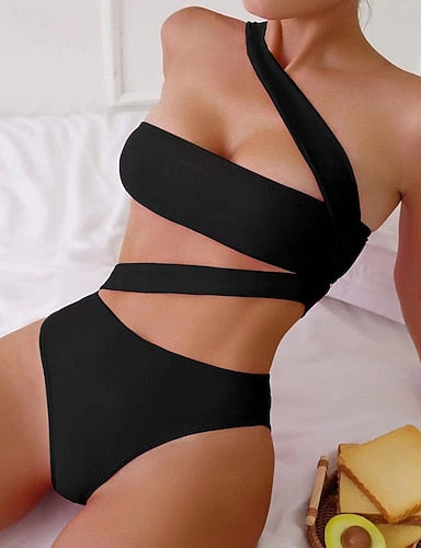 Swimwear One Piece Bikini Shorts Swimsuit Backless Vacation Beach Wear Color Strapless Sleeveless Bathing Suits