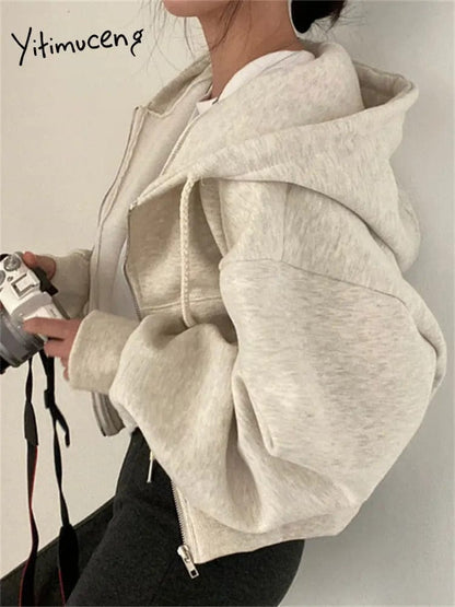 LM | Casual sweater with long sleeves and drawstring