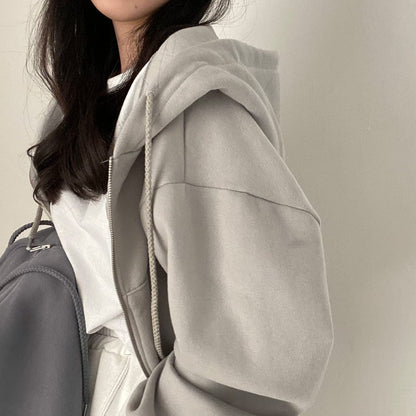 LM | Casual sweater with long sleeves and drawstring
