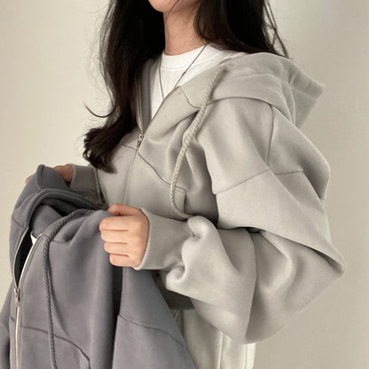 LM | Casual sweater with long sleeves and drawstring