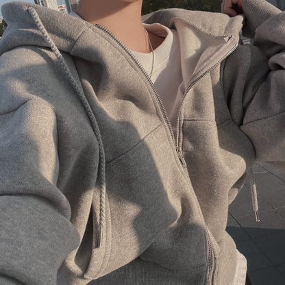 LM | Casual sweater with long sleeves and drawstring