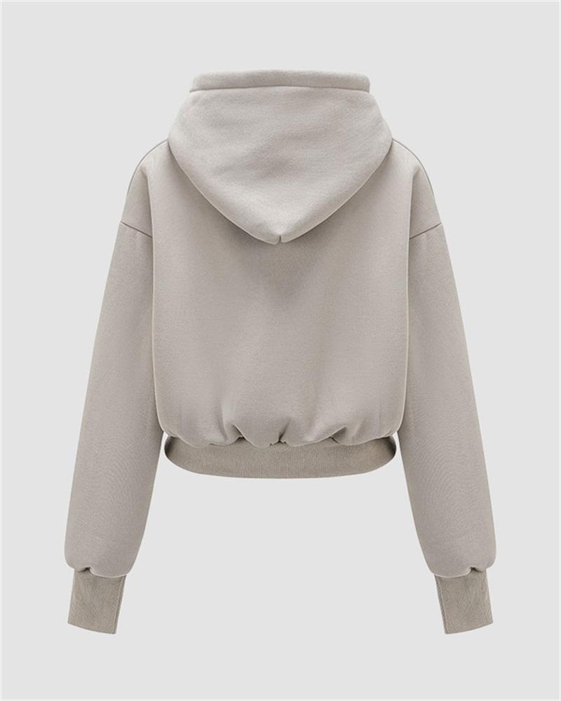 LM | Casual sweater with long sleeves and drawstring