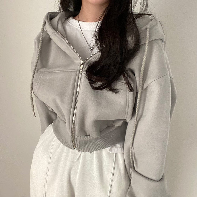 LM | Casual sweater with long sleeves and drawstring