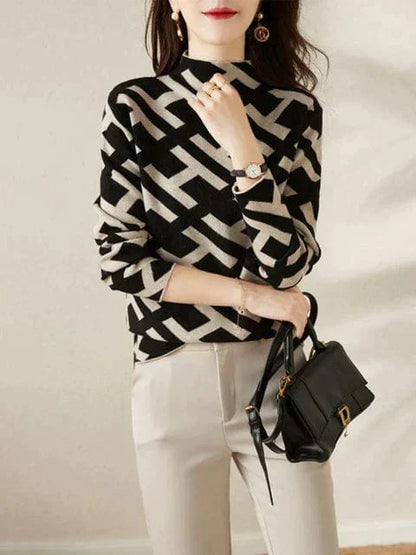 LM | Checked sweater for women