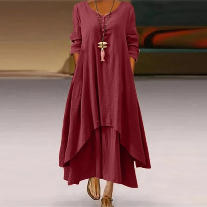 LM | Multi-layered flowing midi dress