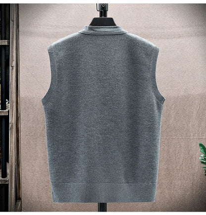 LM | Casual sleeveless sweater with V-neckline