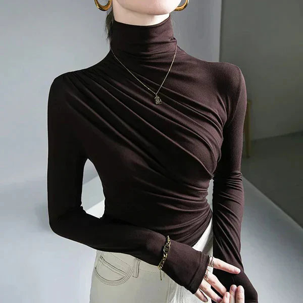 LM | Turtleneck sweater with pleats