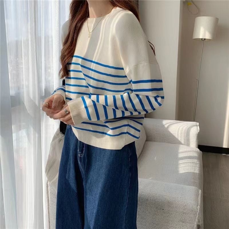 LM | Solid round neck sweater