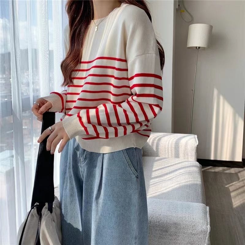 LM | Solid round neck sweater