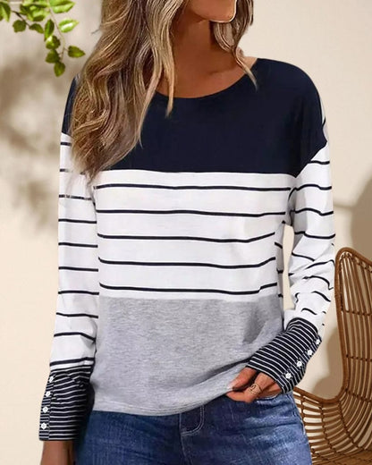 LM | Striped print top