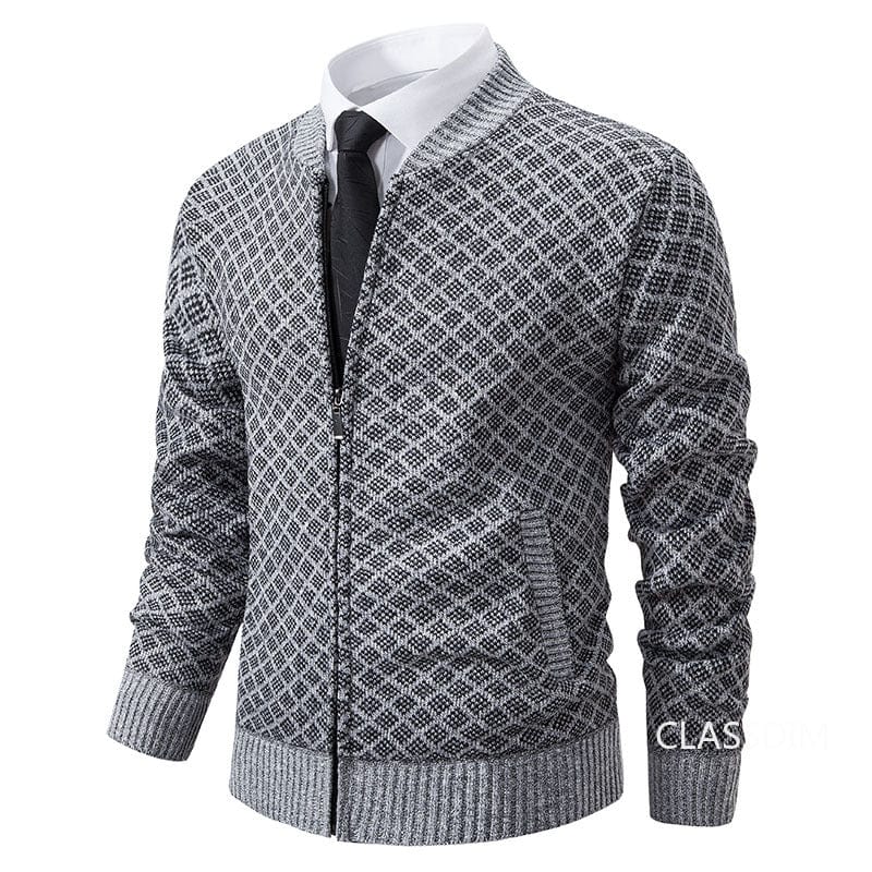 LM | stand-up collar fleece thick warm sweater 2024