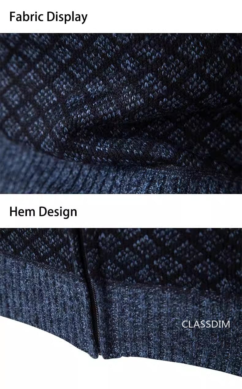 LM | stand-up collar fleece thick warm sweater 2024