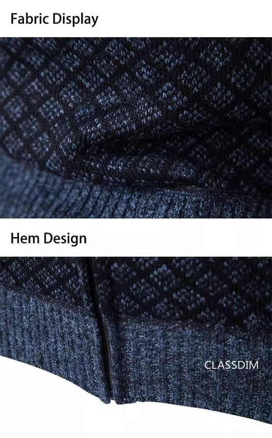 LM | stand-up collar fleece thick warm sweater 2024