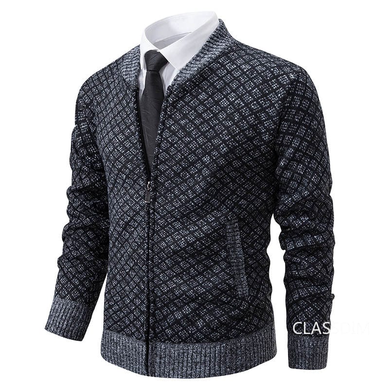 LM | stand-up collar fleece thick warm sweater 2024