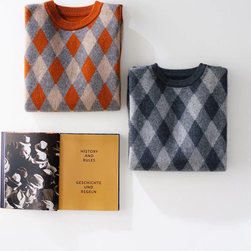LM | O-neck colorful wool sweater 2024