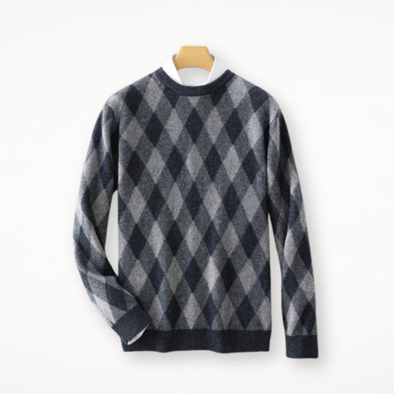 LM | O-neck colorful wool sweater 2024