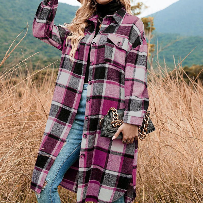 LM | Sophisticated plaid jacket for women