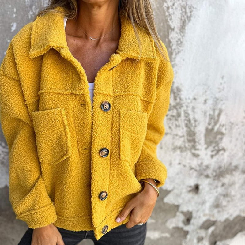 LM | Warm jacket with collar for women