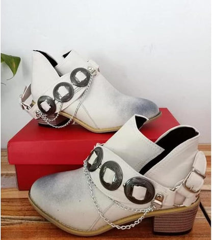 LM | Chunky Mid Heel Vintage Shoes
